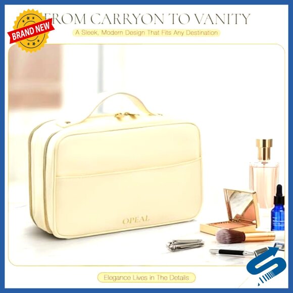 Elegant Travel Makeup Organizer Waterproof Modular Cosmetic Case Compartments - Picture 6 of 6